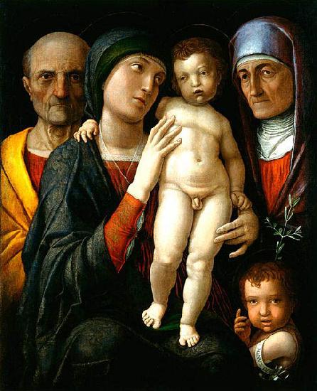 Andrea Mantegna Hl. Familie mit Hl. Elisabeth und Johannesknaben